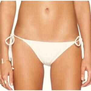 Eberjey So Solid Moderate Bikini Bottom – Ecru – Size Large NWT